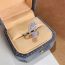 Fashion Silver Copper Set Zirconium Drop-shaped Open Ring