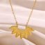 Fashion Gold Stainless Steel Sunflower Necklace
