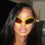 Fashion Tortoiseshell Gray Frame Irregular Shaped Sunglasses
