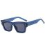 Fashion Transparent Blue Frame Gray Film Square Frame Sunglasses