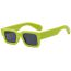 Fashion Tea Bean Flower Frame Green Slices Ac Square Sunglasses