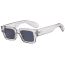 Fashion Translucent Gray Frame Gray Film Ac Square Sunglasses