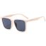 Fashion Jelly White Flakes Ac Square Large Frame Sunglasses