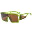 Fashion Green Frame Tea Slices Pc Square Large Frame Sunglasses
