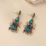 Fashion Green Alloy Diamond Spider Earrings