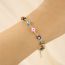 Fashion 2# Stainless Steel Dripping Four-leaf Clover Eyes Bracelet