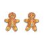 Fashion Gold And White Diamond Christmas Baby 1 Pair Copper Diamond Christmas Letter Stud Earrings