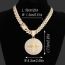 Fashion Silver Gfm Necklace Pendant +001 Cuban Chain 20inch Alloy Diamond Letter Mens Necklace