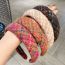 Fashion Dark Coffee Wool Knitted Wide-brimmed Headband