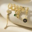 Fashion Gold Copper Inlaid Zirconium Geometric Pendant Chain Earrings 6-piece Set