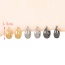 Fashion Color Copper Geometric Earring 6-piece Set