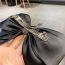 Fashion Black Satin Diamond Bow Hair Clip