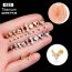Fashion Gold 8# Titanium Steel Diamond Piercing Geometric Lip Nails