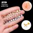 Fashion Gold 4# Titanium Steel Diamond Piercing Geometric Lip Nails