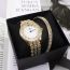 Fashion Silver Watch+silver Bracelet+box Stainless Steel Diamond Round Dial Watch + Bracelet