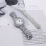Fashion Silver Watch+silver Bracelet+box Stainless Steel Round Dial Watch + Bracelet Set