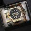 Fashion Gold Watch Stainless Steel Round Dial Mens Watch