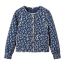 Fashion Blue Printed Buttoned Jacket