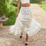 Fashion White Cotton Lace Skirt