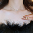Fashion Necklace - Gold Copper Diamond Square Necklace