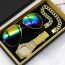 Fashion Gold Watch + Colorful Sunglasses + Gold Bracelet + Gift Box Stainless Steel Diamond Round Dial Mens Watch + Bracelet + Cat Eye Sunglasses