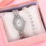Fashion Rose Gold Watch Stainless Steel Diamond Oval Dial Watch