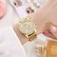 Fashion Rose Gold Watch+bracelet+box/3pcs Stainless Steel Diamond Round Dial Watch + Bracelet Set