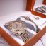 Fashion Silver Watch + Silver Bracelet + Pendant Silver Necklace + Box Stainless Steel Diamond Round Dial Watch + Bracelet Necklace Set