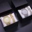 Fashion Silver Watch+silver Bracelet+box Stainless Steel Diamond Watch + Chain Bracelet Set
