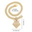 Fashion Silver Diamond Necklace Pendant +001 Cuban Chain 20inch Alloy Diamond Mens Necklace