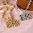 Fashion Silver 10mm Cuban Chain (buckle) 20inch Geometric Diamond Love Bracelet And Necklace Set For Men