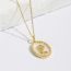 Fashion 10# Copper Geometric Round Necklace