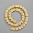 Fashion Gold 10mm Rock Sugar Chain Necklace 18inch (45cm) Geometric Diamond Square Mens Necklace