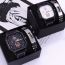 Fashion Black Leather Strap Watch+cool Bracelet+box Stainless Steel Square Watch Bracelet Mens Set