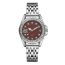 Fashion White Watch + Bracelet + Gift Box Stainless Steel Round Watch Bracelet Set