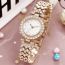 Fashion Rose Gold Watch + Rose Gold Bracelet + Box Stainless Steel Round Watch Bracelet Set