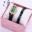 Fashion Green Watch Stainless Steel Square Watch