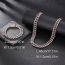 Fashion Silver Pink Diamond 12mm Cuban Chain Alloy Diamond Chain Mens Necklace And Bracelet Set