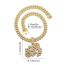 Fashion Gold Letter Necklace Pendant Alloy Diamond Letter Pendant
