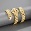Fashion Gold Cuban Chain Cross Necklace 18inch (45cm) Geometric Diamond Cross Strap Mens Bracelet
