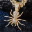 Fashion Golden Spider Necklace Pendant +001 Cuban Chain 20inch Alloy Diamond Spider Mens Necklace