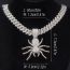 Fashion Golden Spider Necklace Pendant +001 Cuban Chain 20inch Alloy Diamond Spider Mens Necklace