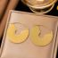 Fashion Gold Irregular Geometric Semi-circular Earrings