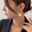 Fashion Gold Irregular Geometric Semi-circular Earrings