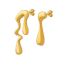 Fashion Gold Gold-plated Titanium Steel Asymmetric Stud Earrings