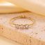 Fashion Gold Titanium Steel Diamond Geometric Open Ring