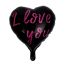 Fashion 18-inch Love Black:be With You Forever 18-inch Heart-shaped Aluminum Film Balloon