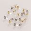 Fashion Gold 100pcs/pack Transparent Plastic Brass Ear Plugs
