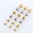 Fashion Gold 2*2*5mm Metal Geometric Round Beaded Accessories