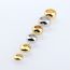 Fashion Gold 3*2*6mm Metal Geometric Round Beaded Accessories